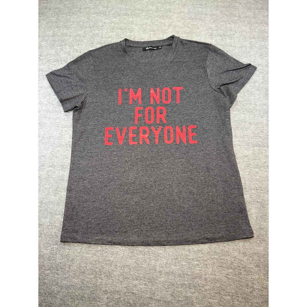CHICTINO “I’m Not For Everyone” Graphic T-Shirt Gray Pink Women’s Size M